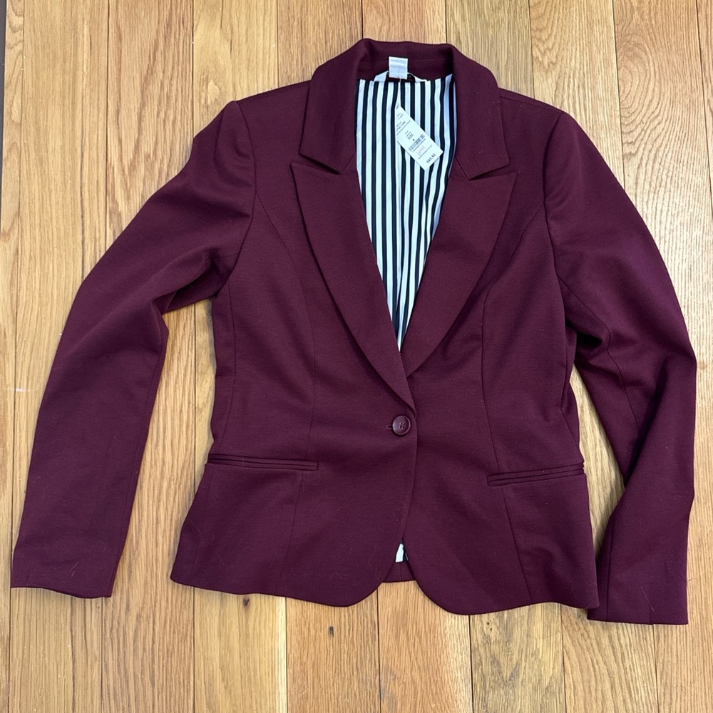 White House Black Market Burgundy Blazer